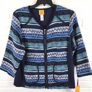 Ruby Rd. Zipper Sweater Jacket